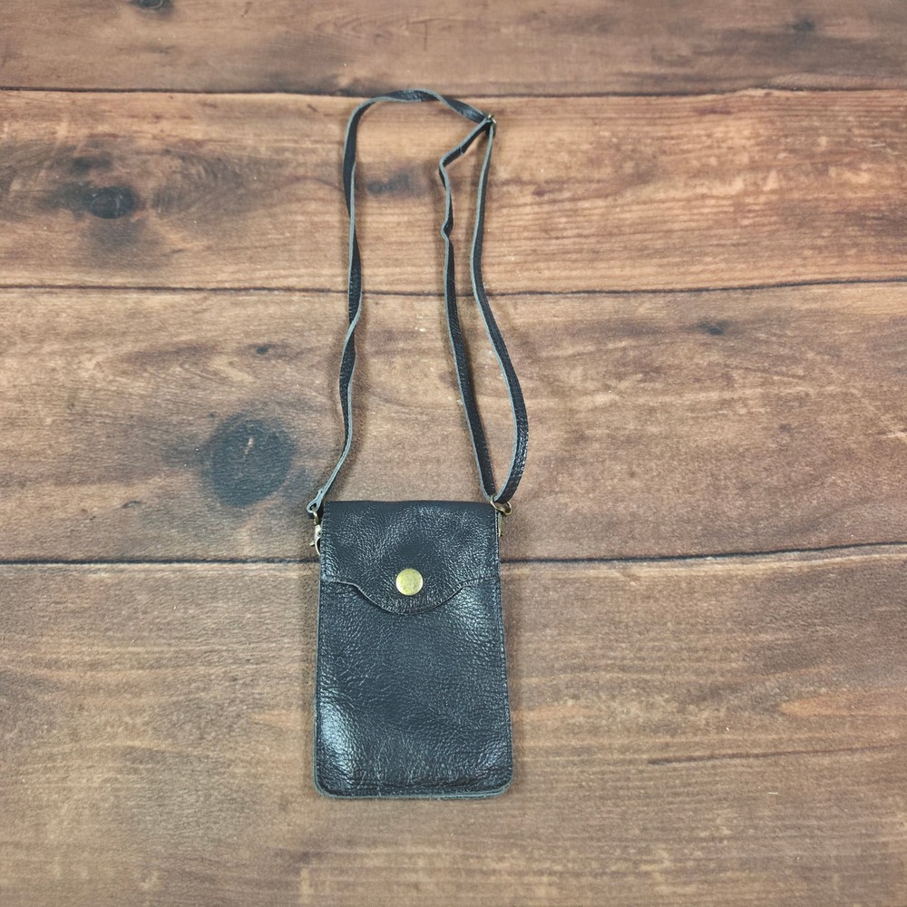 Borse in Pelle Phone Crossbody Bag Women Small Black Good Made in Italy Leather
